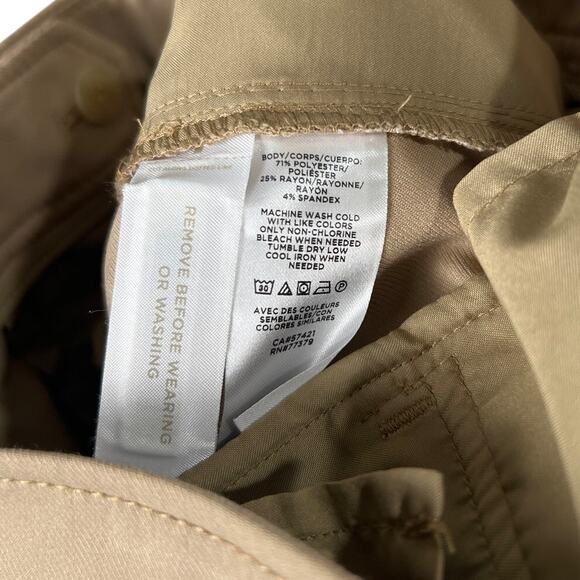 Ann Taylor NWT The Wide Leg High Rise Polyester Size 8 Beige - Picture 8 of 8